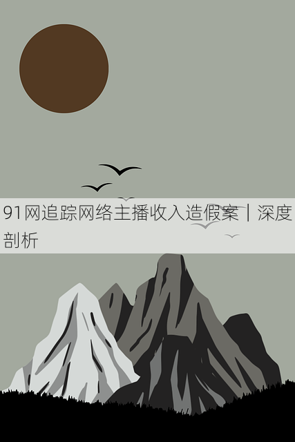 91网追踪网络主播收入造假案|深度剖析