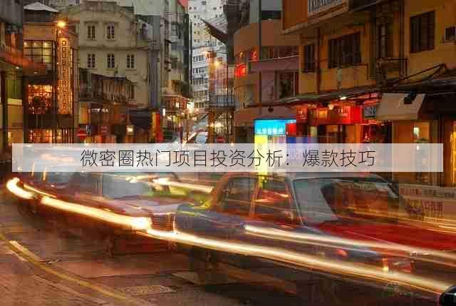 微密圈热门项目投资分析:爆款技巧