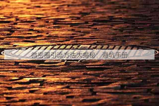 微密圈引流方法大揭秘：避坑手册